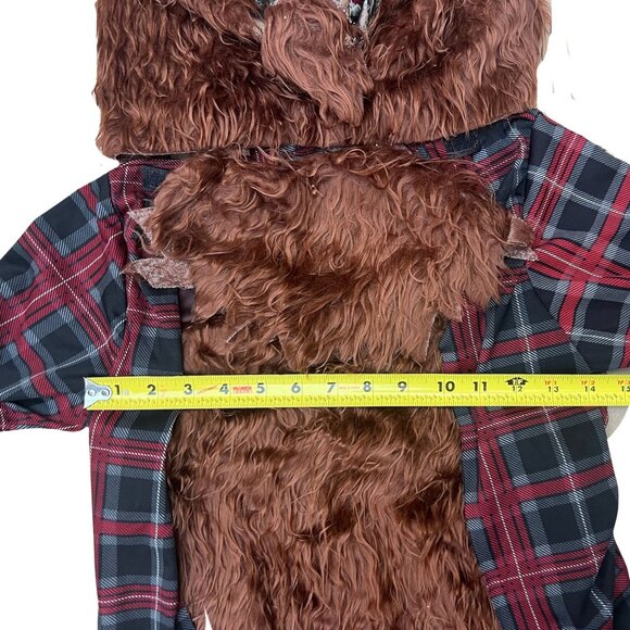 Werewolf Halloween Costume For Adults With Mask Shirt & Pants - Brown Fur & Plai - Picture 5 of 5